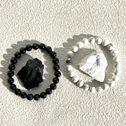 Different Materials Crystal Bracelet & Raw Stone Set