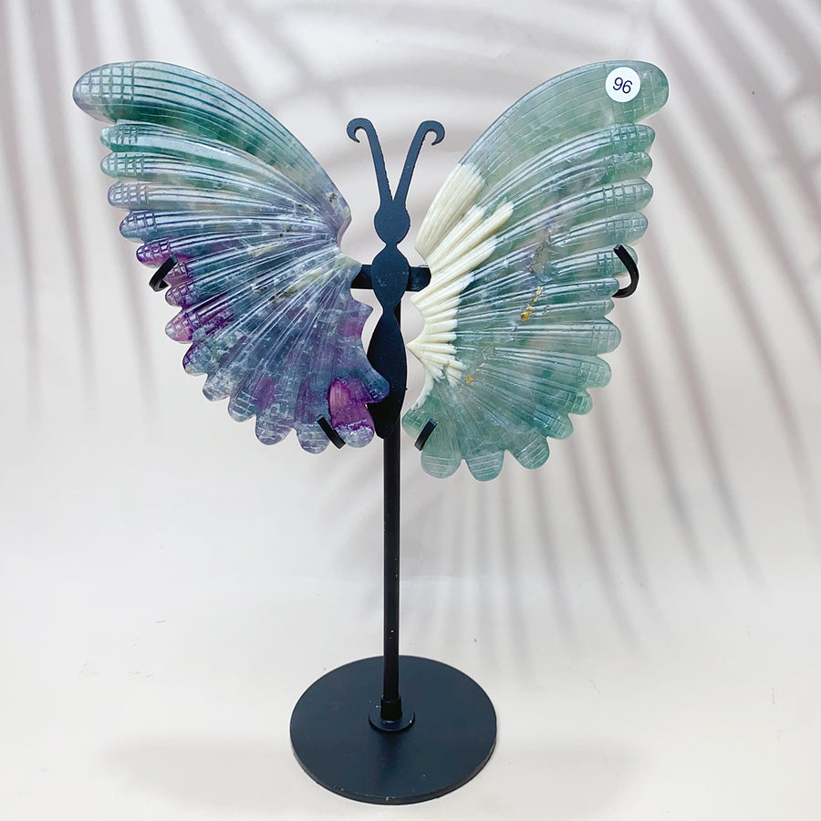 Feather Fluorite Crystal Butterfly Wings