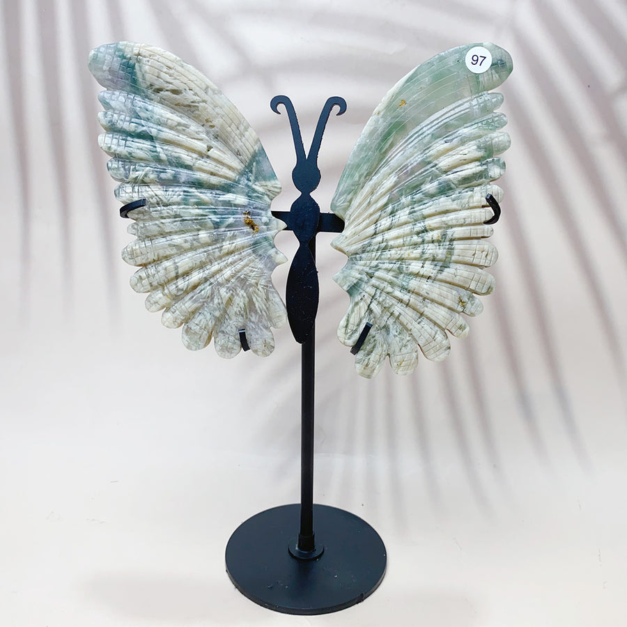 Feather Fluorite Crystal Butterfly Wings