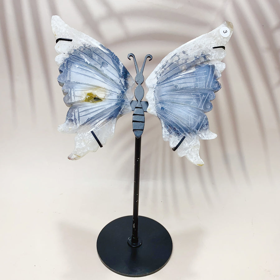 Druzy Agate Cystal Butterfly Wings