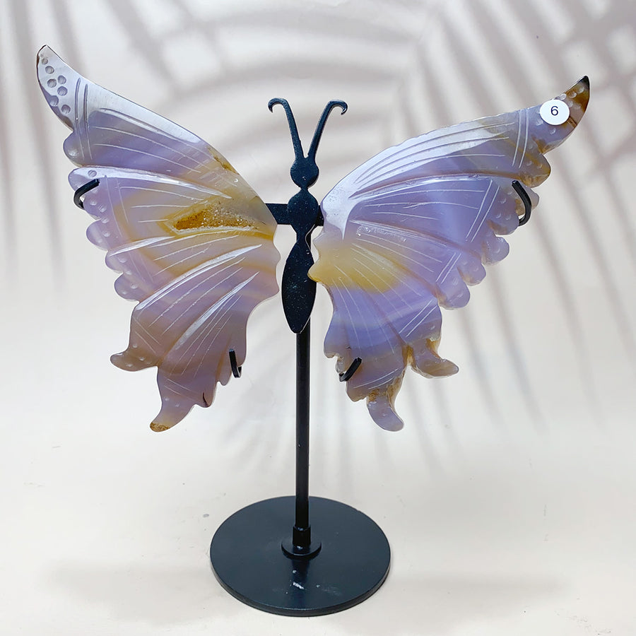 Druzy Agate Cystal Butterfly Wings