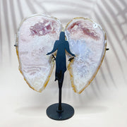 High quality Druzy Agate Carved Crystal Butterfly Fairy Wings