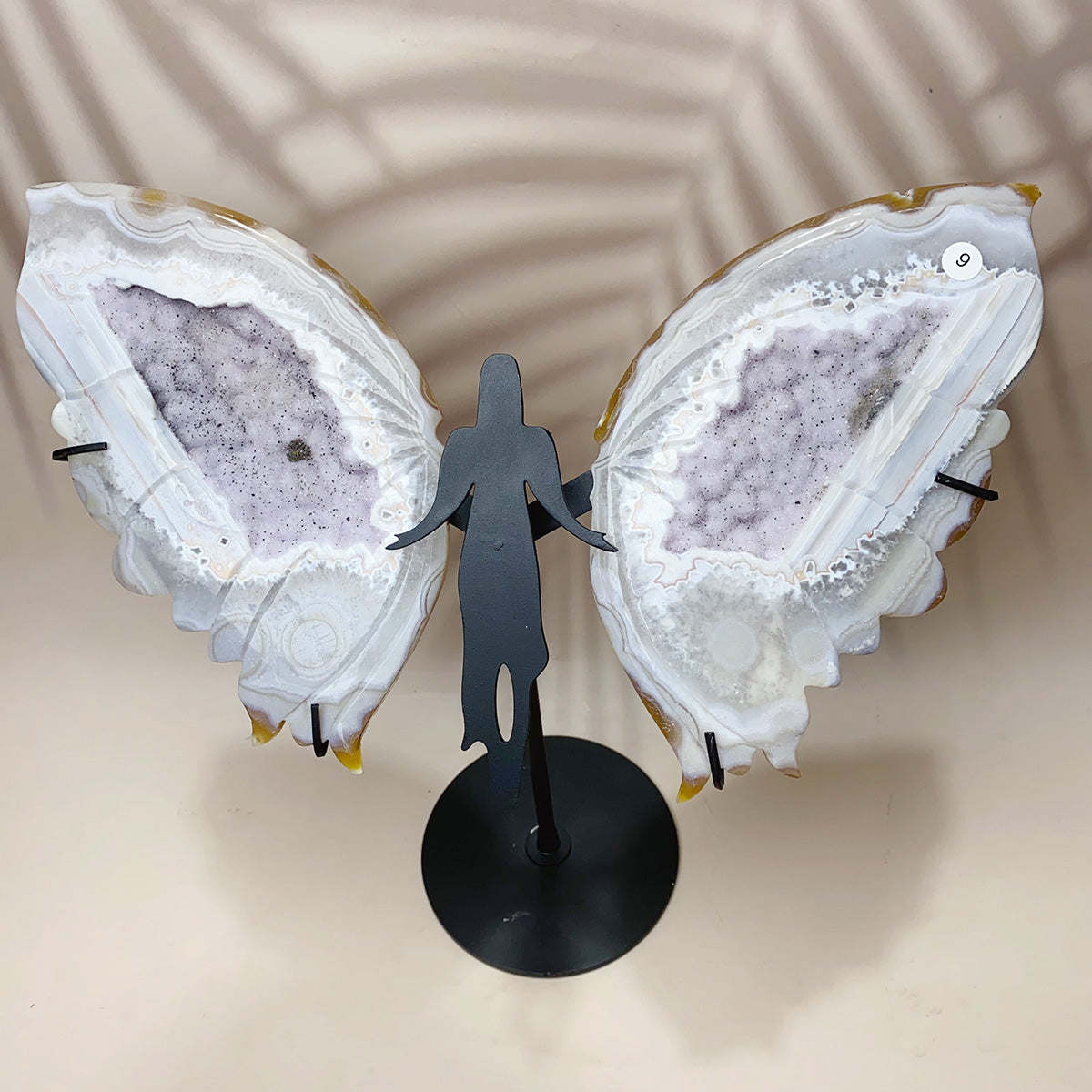 High quality Druzy Agate Carved Crystal Butterfly Fairy Wings