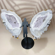 High quality Druzy Agate Carved Crystal Butterfly Fairy Wings
