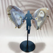 High quality Druzy Agate Carved Crystal Butterfly Fairy Wings