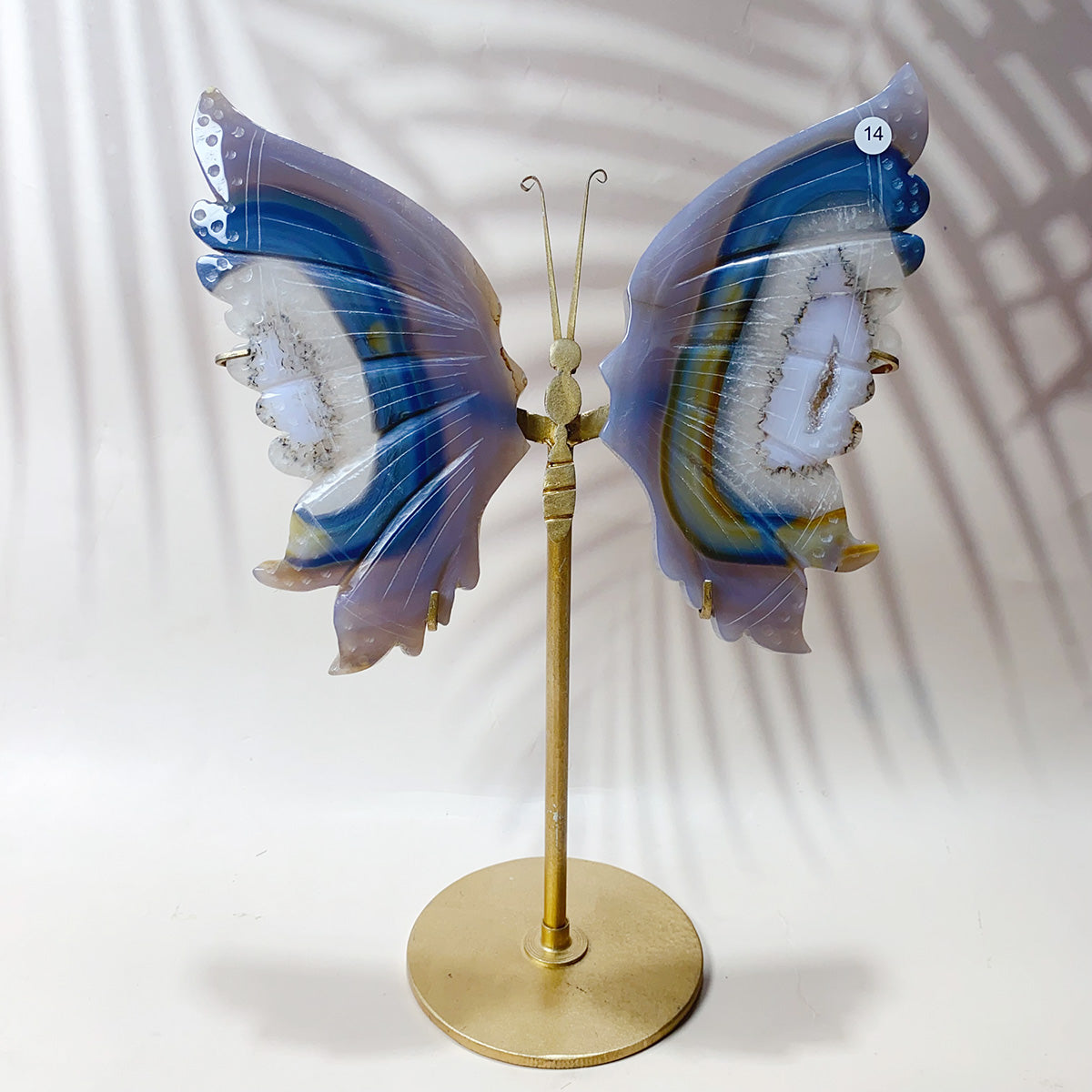 Crystal Carving Druzy Agate Butterfly Wings