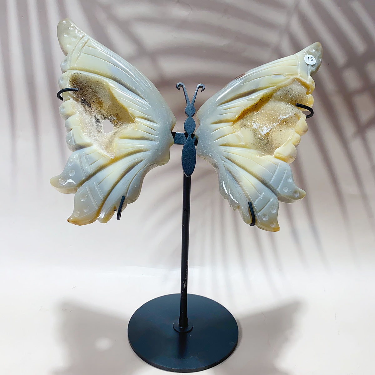 Crystal Carving Druzy Agate Butterfly Wings