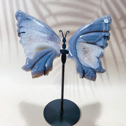 Crystal Carving Druzy Agate Butterfly Wings