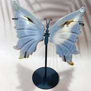 Crystal Carving Druzy Agate Butterfly Wings