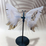 Crystal Carving Druzy Agate Butterfly Wings