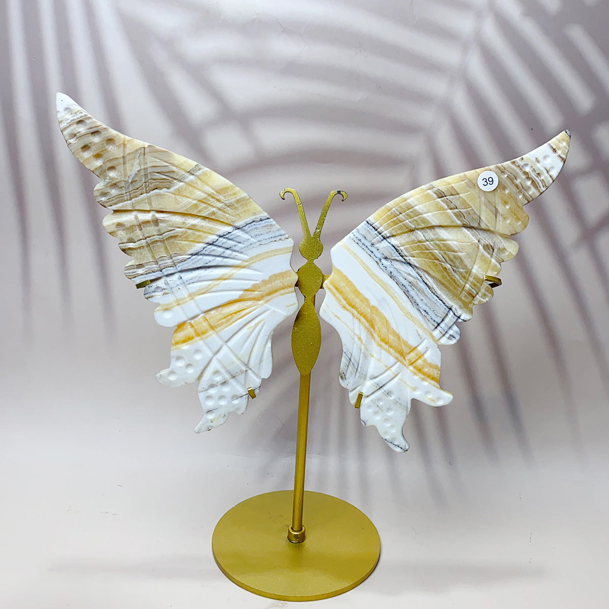 Fluorite & Amethyst & Blue onxy & Selenite & Golden Healer & Fire Quartz Crystal Butterfly Wings