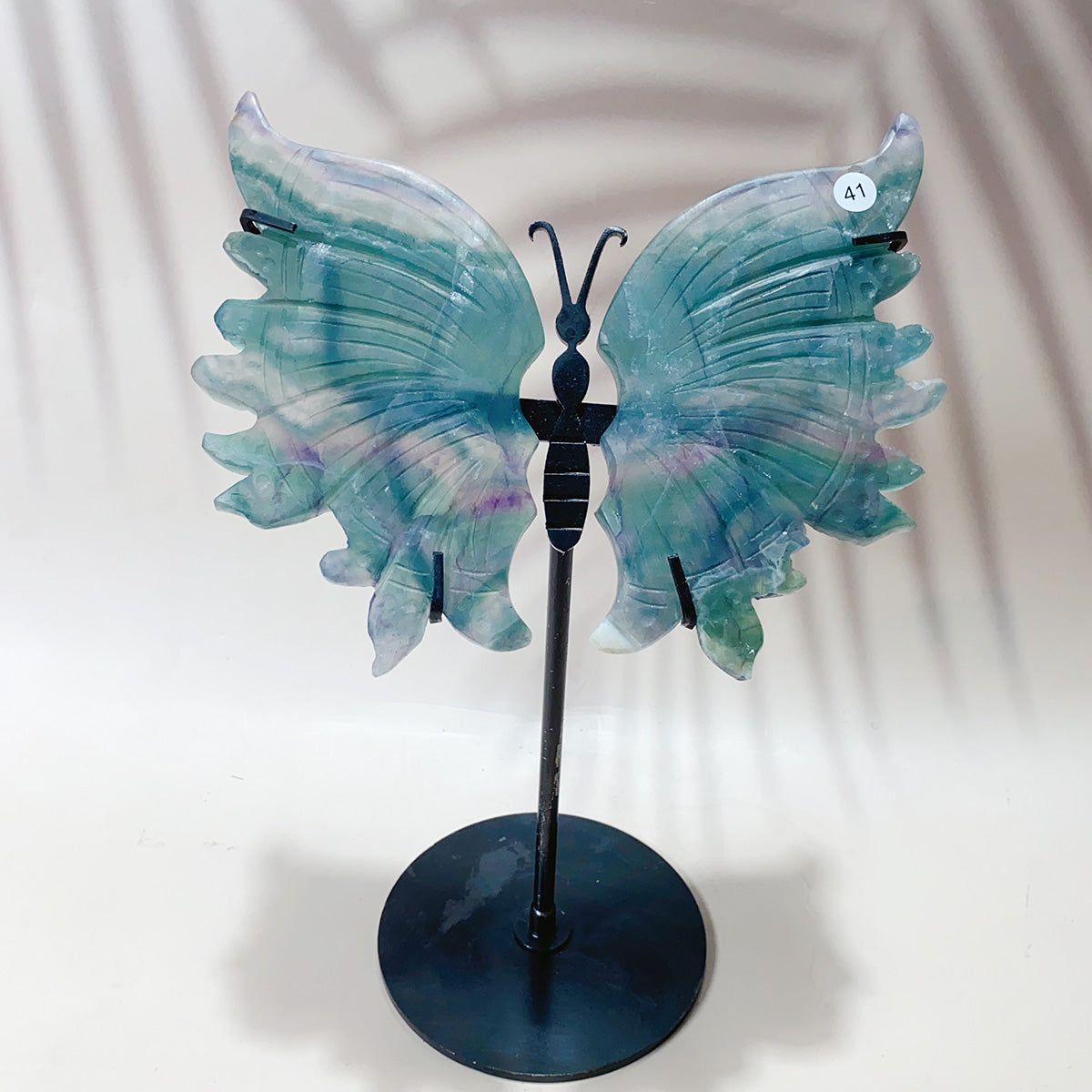 Fluorite & Amethyst & Blue onxy & Selenite & Golden Healer & Fire Quartz Crystal Butterfly Wings