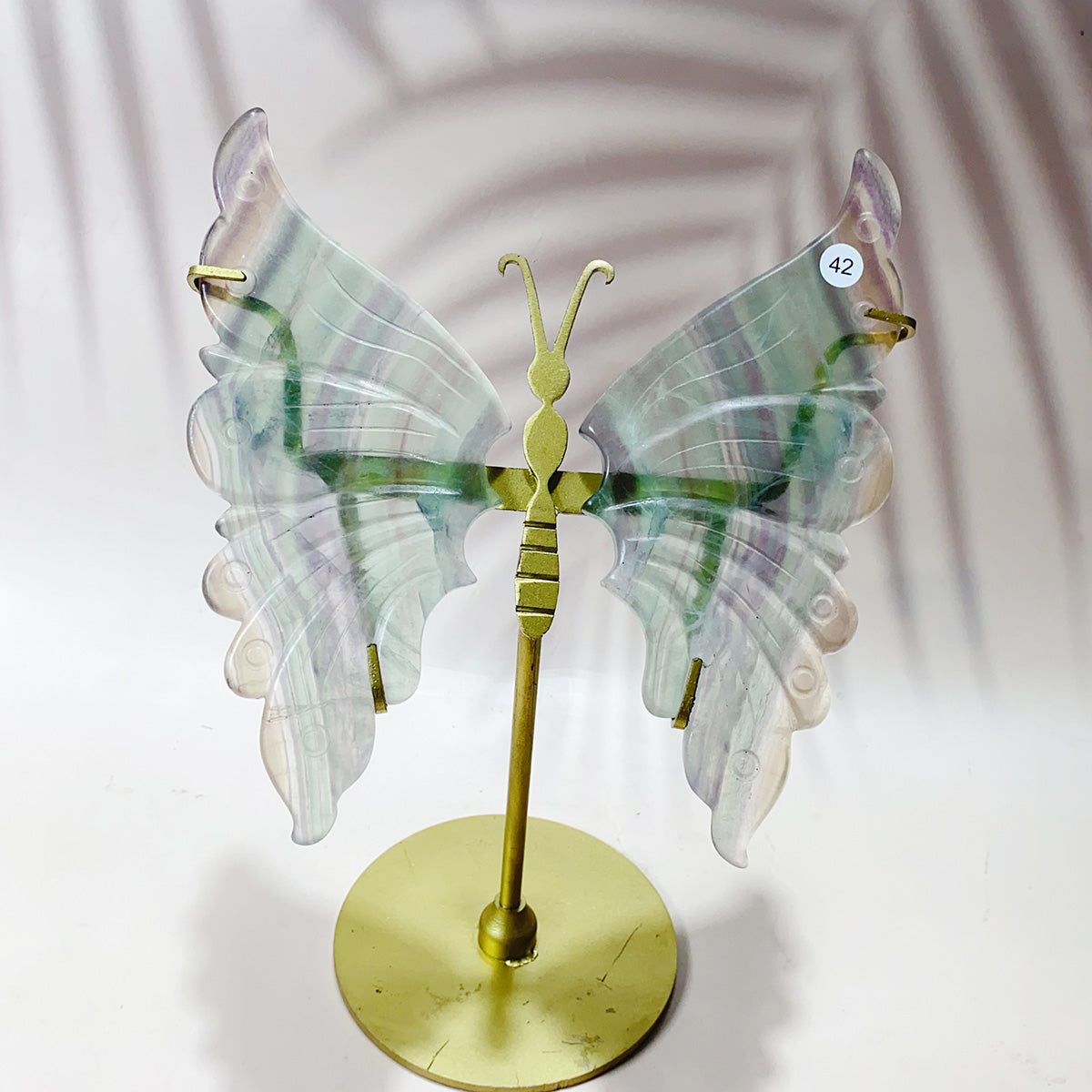 Fluorite & Amethyst & Blue onxy & Selenite & Golden Healer & Fire Quartz Crystal Butterfly Wings