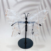 Fluorite & Amethyst & Blue onxy & Selenite & Golden Healer & Fire Quartz Crystal Butterfly Wings