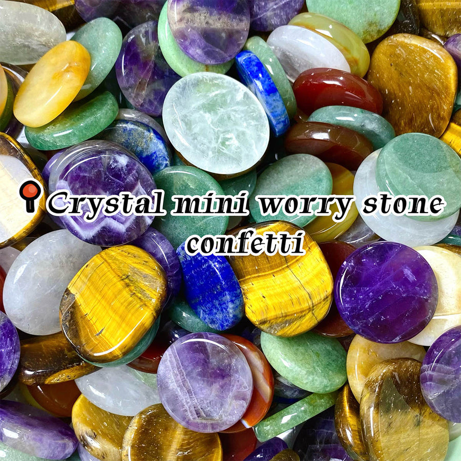 Crystal Mini Worry Stone Confetti Gemstone