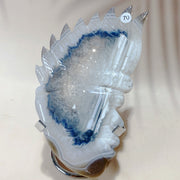 Drazy Agate Indian Skull Crystal Sculpture