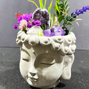 Natural crystal Buddha head tabletop home decor