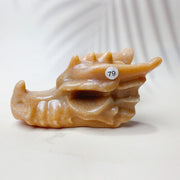 Rose Quartz & Garnet & Green jade & Pink Amethyst Crystal Materials Carved Dragon Head