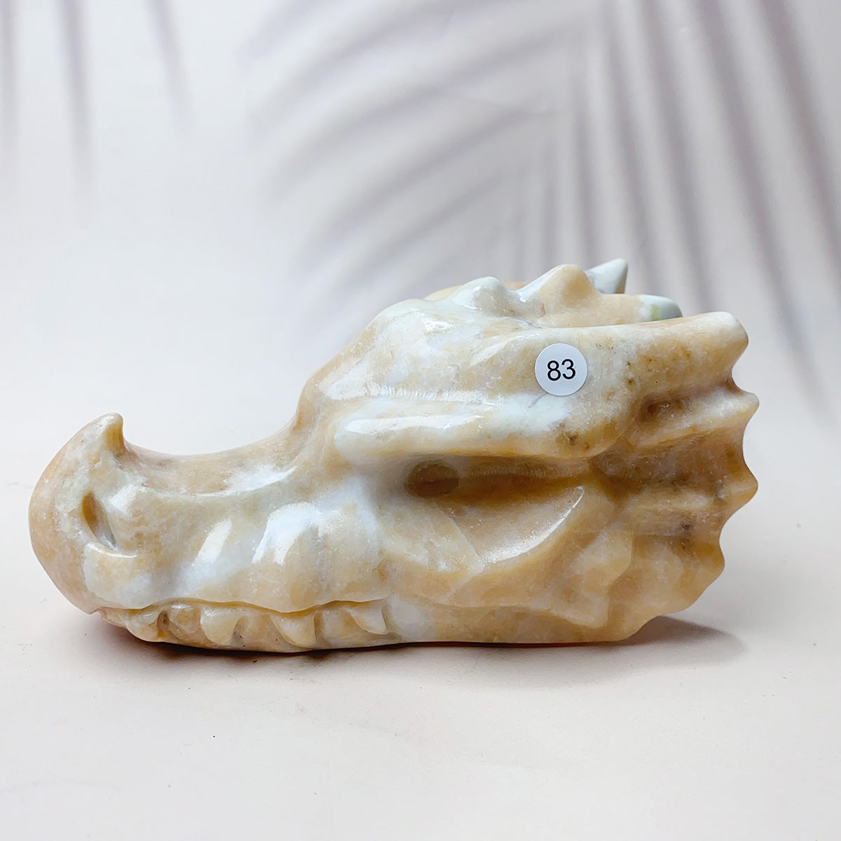 Rose Quartz & Garnet & Green jade & Pink Amethyst Crystal Materials Carved Dragon Head