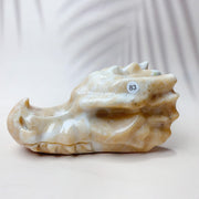 Rose Quartz & Garnet & Green jade & Pink Amethyst Crystal Materials Carved Dragon Head