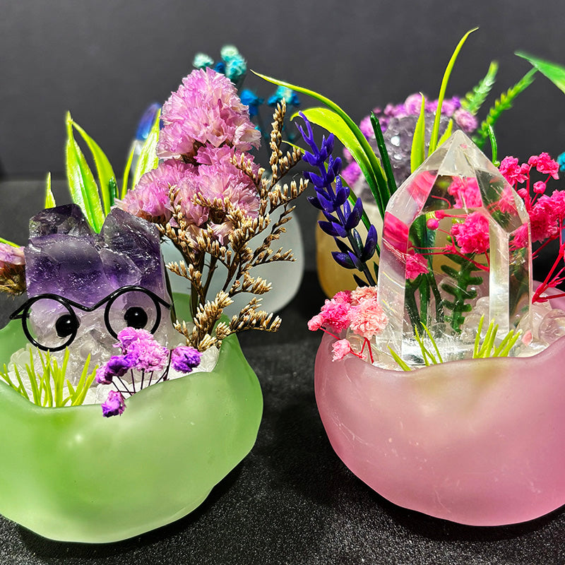 Natural Crystal DIY Potted Ornament