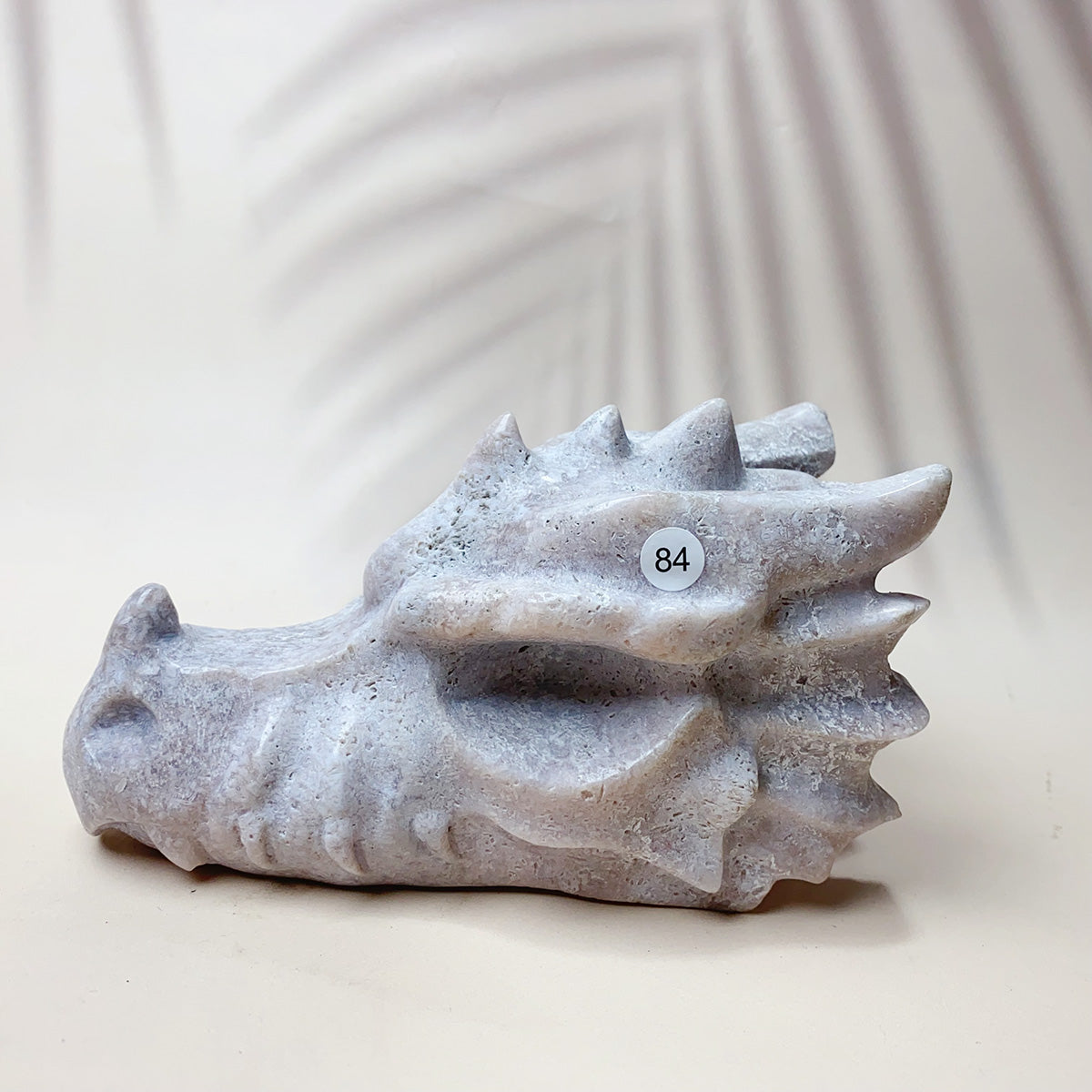 Rose Quartz & Garnet & Green jade & Pink Amethyst Crystal Materials Carved Dragon Head