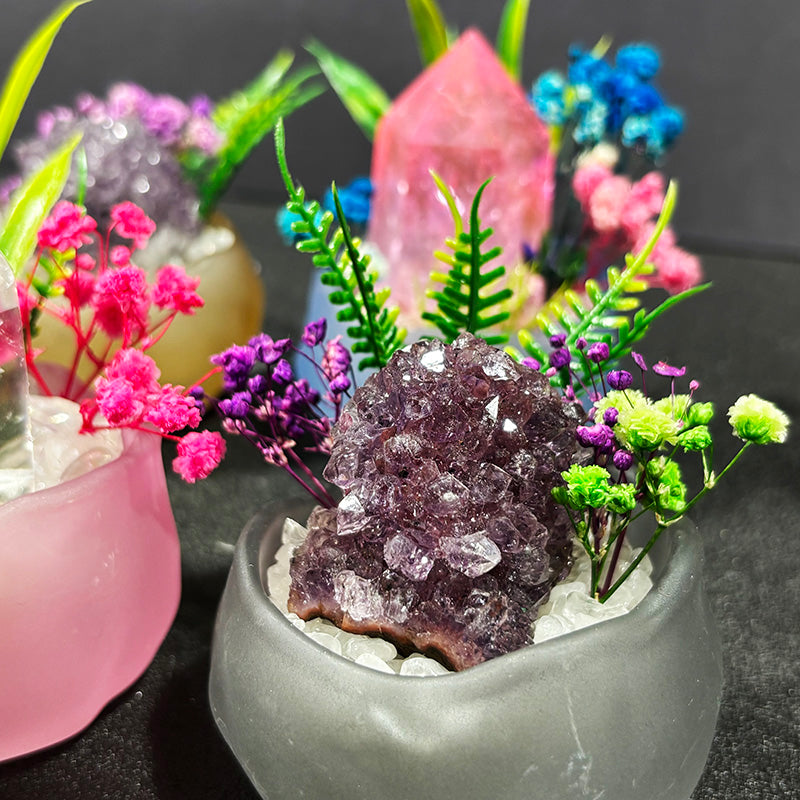 Natural Crystal DIY Potted Ornament