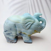 Natural Caribbean Crystal Gemstone Sculpture Animal Elephant