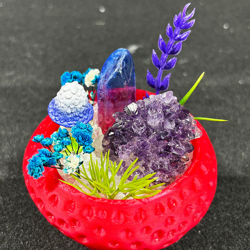 DIY Strawberry Crystal Potted Home Decor