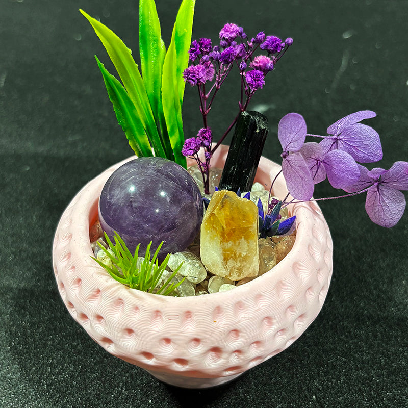 DIY Strawberry Crystal Potted Home Decor