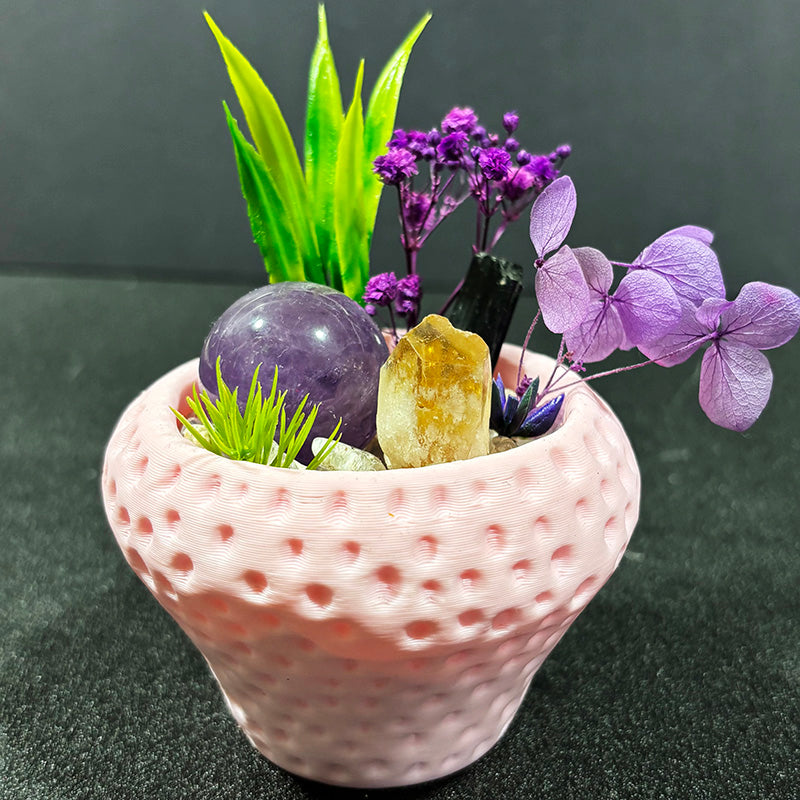 DIY Strawberry Crystal Potted Home Decor