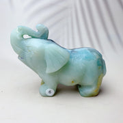Natural Caribbean Crystal Gemstone Sculpture Animal Elephant