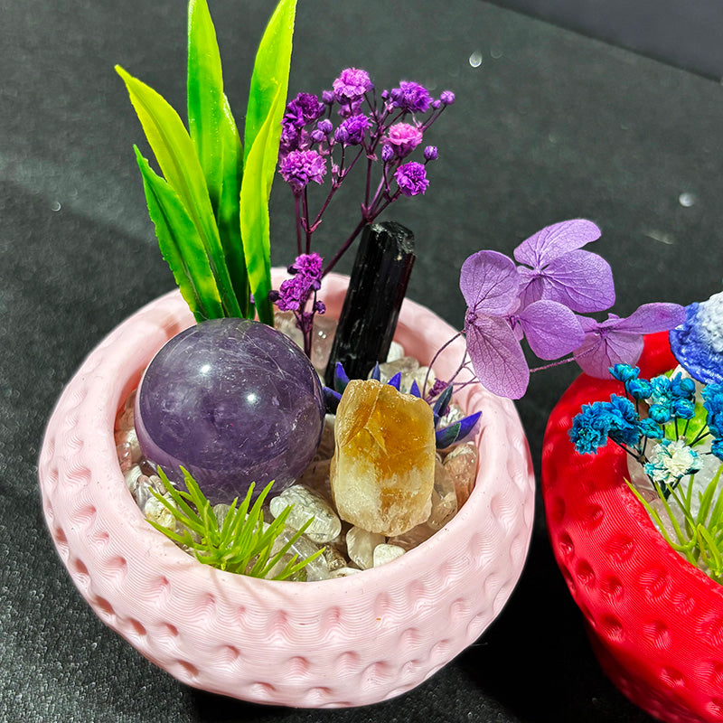 DIY Strawberry Crystal Potted Home Decor