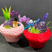 DIY Strawberry Crystal Potted Home Decor