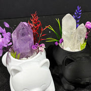Sweet Cat Natural Crystal DIY Potted Craft Kit for Home Decor