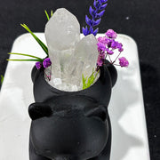 Sweet Cat Natural Crystal DIY Potted Craft Kit for Home Decor