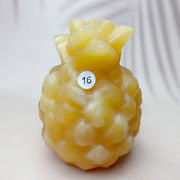 Orange Calcite Crystal Carved Fruit Pineapple  Halloween
