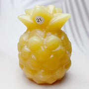 Orange Calcite Crystal Carved Fruit Pineapple  Halloween