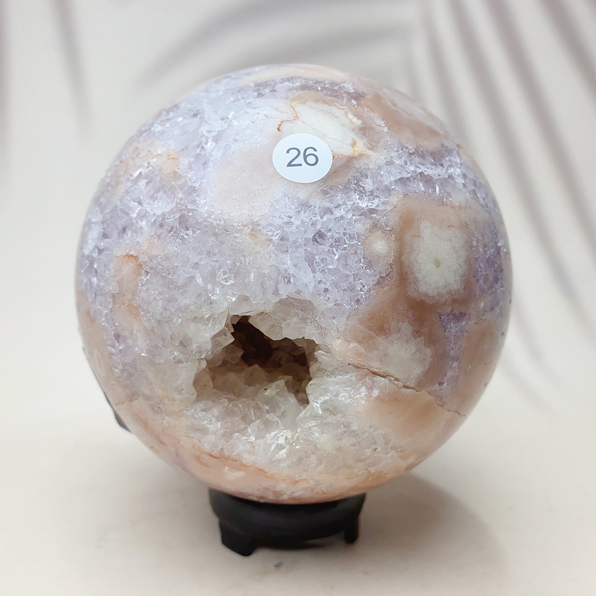 Natural Pink Amethyst Crystal Sphere