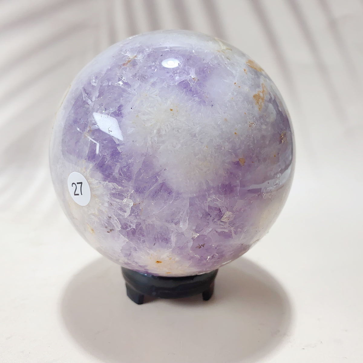 Natural Pink Amethyst Crystal Sphere