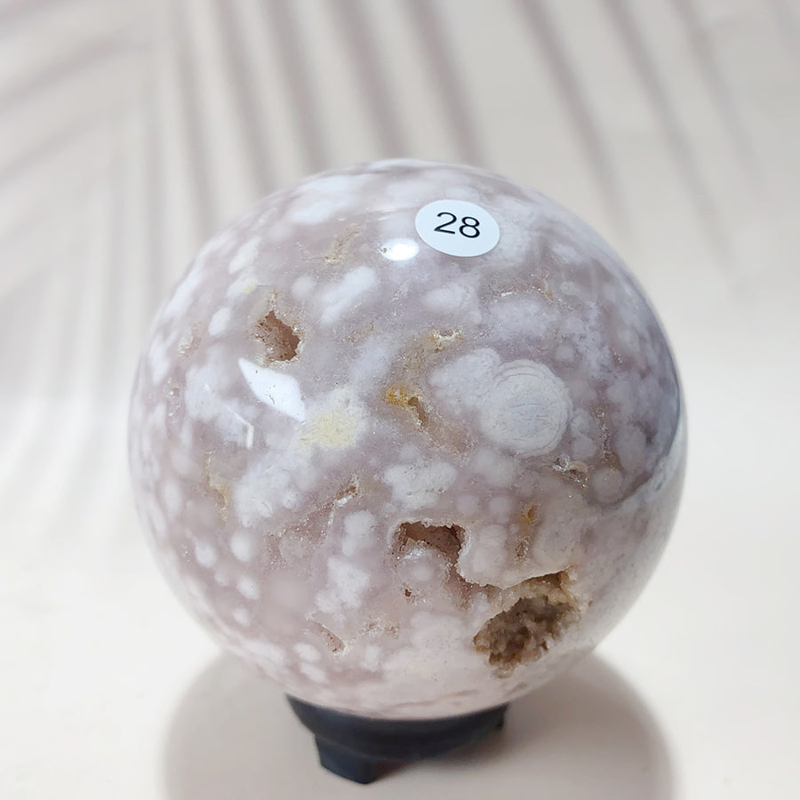 Natural Pink Amethyst Crystal Sphere