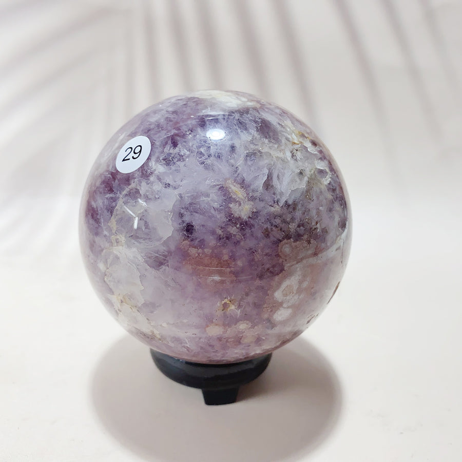 Natural Pink Amethyst Crystal Sphere