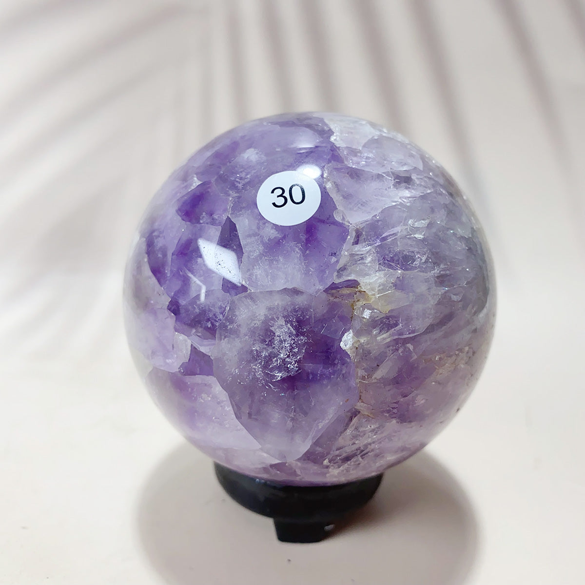 Natural Pink Amethyst Crystal Sphere