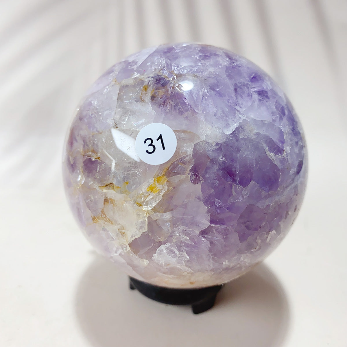 Natural Pink Amethyst Crystal Sphere