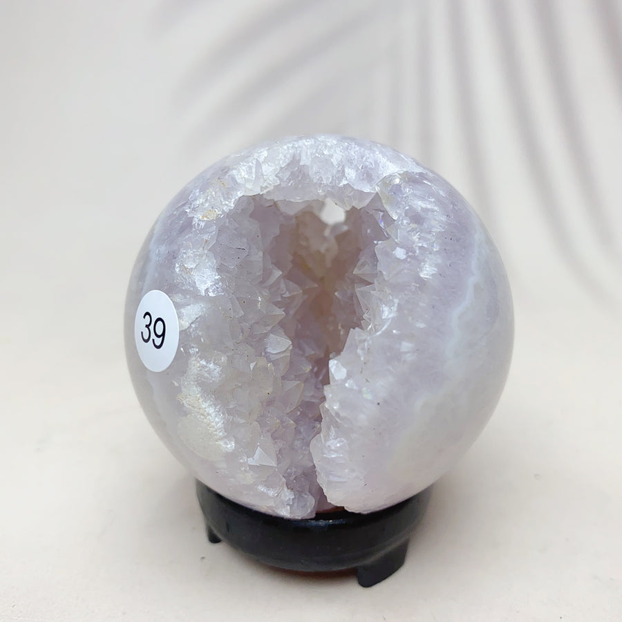 Natural Pink Amethyst Crystal Sphere