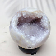 Natural Pink Amethyst Crystal Sphere
