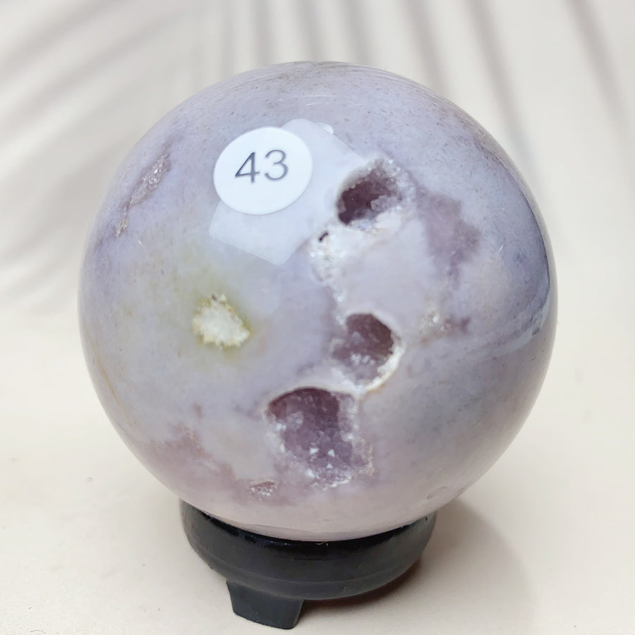Natural Pink Amethyst Crystal Sphere