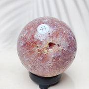Natural Pink Amethyst Crystal Sphere
