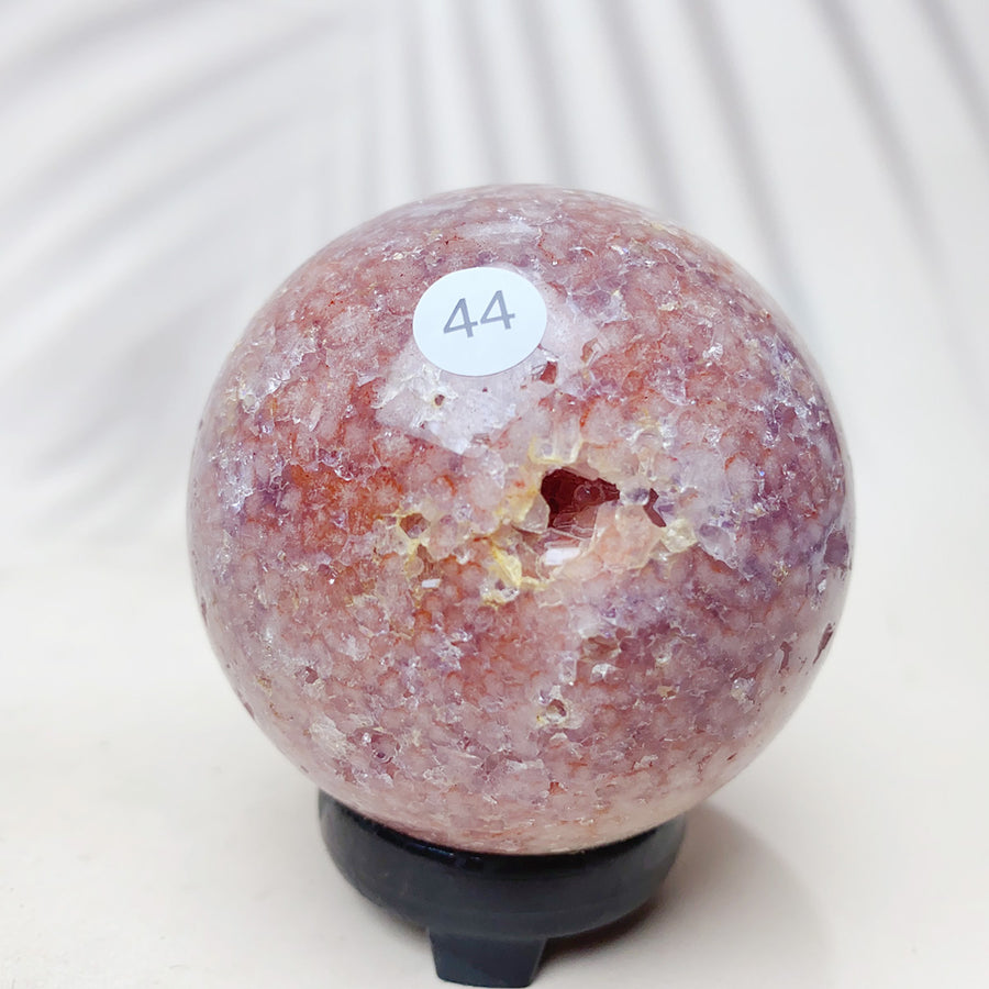 Natural Pink Amethyst Crystal Sphere