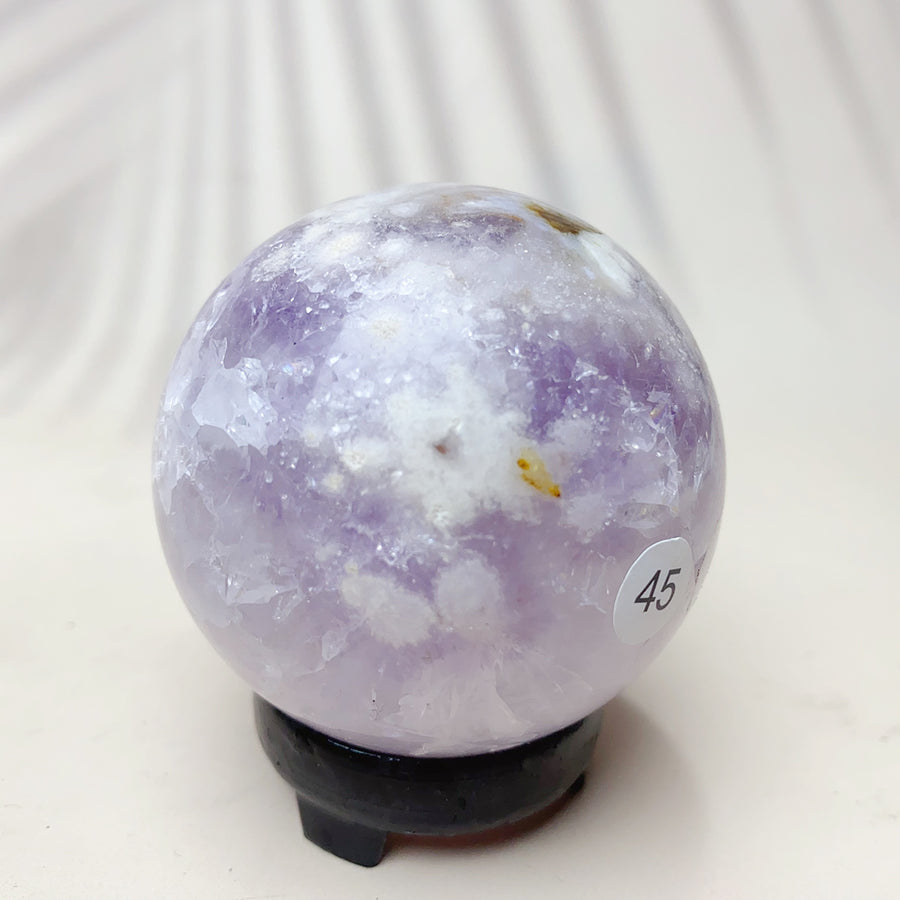 Natural Pink Amethyst Crystal Sphere